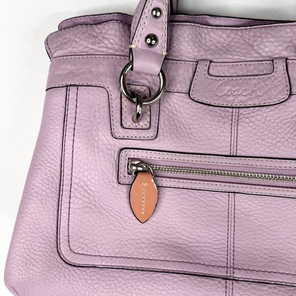 Coach Penelope Lavender Leather Shoulder Bag - Picture 6 of 14